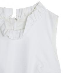 Pre Owned Dolce and Gabbana Cotton Pleated Dress S