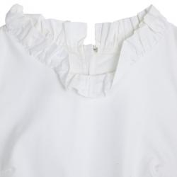 Pre Owned Dolce and Gabbana Cotton Pleated Dress S