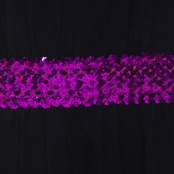 Pre Owned فستان دولتشي أند غابانا جرسيه أسود بوسط ساقط ترتر مزخرف M