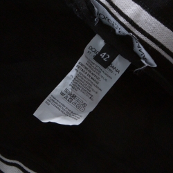 Pre Owned Dolce & Gabbana Black Stretch Cotton Logo Panel Detail Jogger Pants M