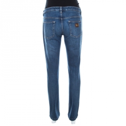 Pre Owned Dolce and Gabbana Blue Medium Wash Denim Cute Skinny Jeans M