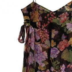 Pre Owned Dolce and Gabbana Chiffon Floral Maxi Dress M