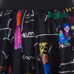 Pre Owned تنورة دولتشي أند غابانا حرير ميكادو طباعة أطفال واسع M