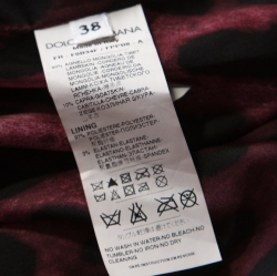 Pre Owned Dolce & Gabbana Burgundy Lamb Shearling Fur Belted Mongolian Coat S
