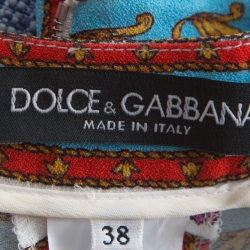 Pre Owned Dolce and Gabbana Multicolor Sicilian Print Pants S