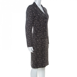 Dolce & Gabbana Grey Printed Silk Skirt & Top Set M 