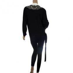 Pre Owned Dolce and Gabbana Lace Trim Wrap Top L