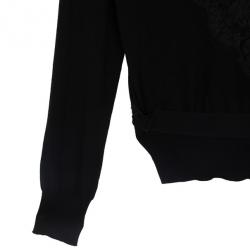 Pre Owned Dolce and Gabbana Lace Trim Wrap Top L