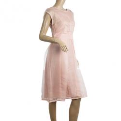 Pre Owned Dolce and Gabbana Chiffon Pink Dress M