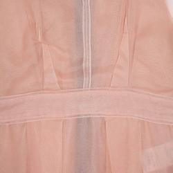Pre Owned Dolce and Gabbana Chiffon Pink Dress M