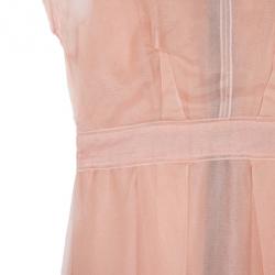 Pre Owned Dolce and Gabbana Chiffon Pink Dress M
