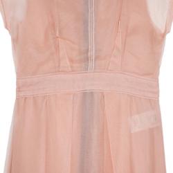 Pre Owned Dolce and Gabbana Chiffon Pink Dress M