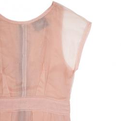 Pre Owned Dolce and Gabbana Chiffon Pink Dress M
