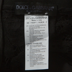 Pre Owned تنورة دولتشي أند غابانا طول ركبة دانتيل سوداء M