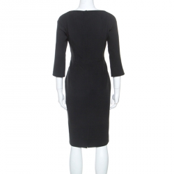 مملوكة مسبقًا فستان دولتشي أند غابانا قصه مجس مه متوسط كريب أسود L