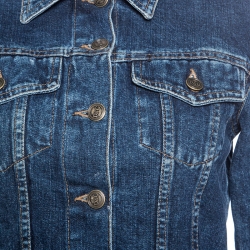 Pre Owned جاكت دولتشي أند غابانا تفاصيل زخرفة دنيم أزرق M