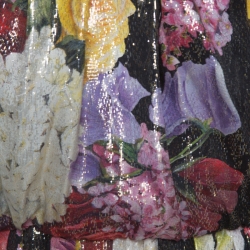 Pre Owned فستان دولتشي اند غابانا ماكسي حرير لوريكس مطبوعه مورد متعدد الألوان L