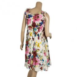 Pre Owned Dolce and Gabbana Floral Baby Doll Dress M