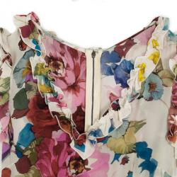 Pre Owned Dolce and Gabbana Floral Baby Doll Dress M