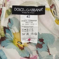 Pre Owned Dolce and Gabbana Floral Baby Doll Dress M