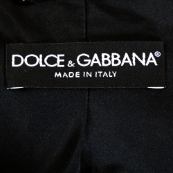 Pre Owned Dolce & Gabbana Black Belted Double Breasted Coat M