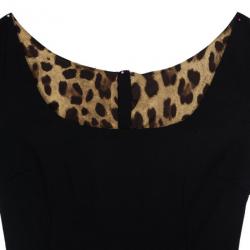Pre Owned Dolce and Gabbana Fitted Square-neck Dress M