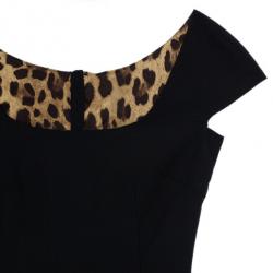 Pre Owned Dolce and Gabbana Fitted Square-neck Dress M