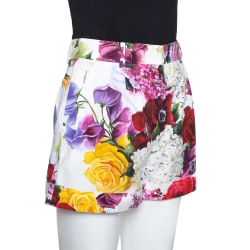 Pre Owned Dolce & Gabbana Multicolor Floral Printed Cotton Shorts S