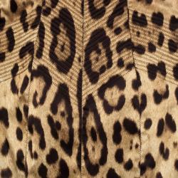 Pre Owned Dolce and Gabbana Leopard Print Corset Dress M
