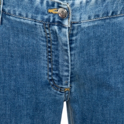 مملوكة مسبقًا Dolce & Gabbana Blue Light Washed Denim Flared Jeans L