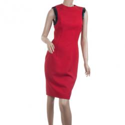 مملوكة مسبقًا Dolce and Gabbana Red Wool Sleeveless Dress S