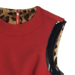 مملوكة مسبقًا Dolce and Gabbana Red Wool Sleeveless Dress S
