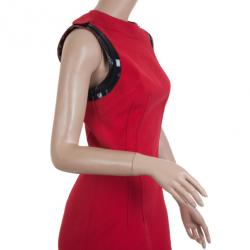 مملوكة مسبقًا Dolce and Gabbana Red Wool Sleeveless Dress S