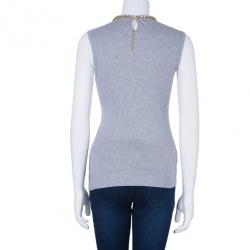 مملوكة مسبقًا تانك توب دولتشي آند غابانا رقبة مطرزة طبع فهد M