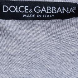 مملوكة مسبقًا تانك توب دولتشي آند غابانا رقبة مطرزة طبع فهد M