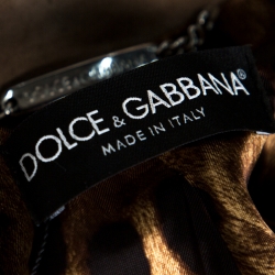 Pre Owned Dolce & Gabbana Tan Suede Belted Jacket M