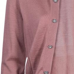 Pre Owned Dolce and Gabbana Blush Cashmere Top and Cardigan Set S