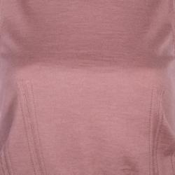 Pre Owned Dolce and Gabbana Blush Cashmere Top and Cardigan Set S