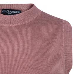Pre Owned Dolce and Gabbana Blush Cashmere Top and Cardigan Set S