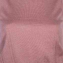 Pre Owned Dolce and Gabbana Blush Cashmere Top and Cardigan Set S