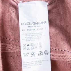 Pre Owned Dolce and Gabbana Blush Cashmere Top and Cardigan Set S