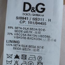 مملوكة مسبقًا تنورة دولتشي آند غابانا حرير مورد بكشكشة M