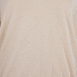 مملوكة مسبقًا Dolce and Gabbana Peach Knit V-Neck Sweater S