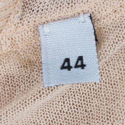 مملوكة مسبقًا Dolce and Gabbana Peach Knit V-Neck Sweater S