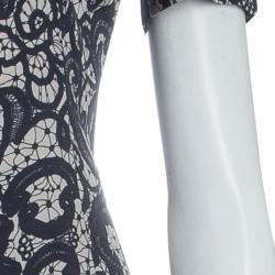 Pre Owned Dolce and Gabbana Lace Print Top and Skirt Set S