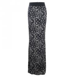 Pre Owned Dolce and Gabbana Lace Print Top and Skirt Set S