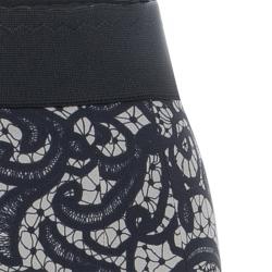 Pre Owned Dolce and Gabbana Lace Print Top and Skirt Set S