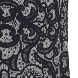 Pre Owned Dolce and Gabbana Lace Print Top and Skirt Set S