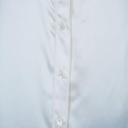 Pre Owned Dolce and Gabbana Ivory Satin Shirt M