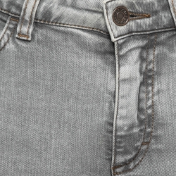 Pre Owned Dolce & Gabbana Grey Denim Zipped Hem Detail Audrey Jeans S Waist 26"